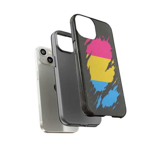 Pansexual Pride Flag Ripped Reveal Tough Case
